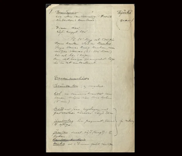 Gammalt dokument med text