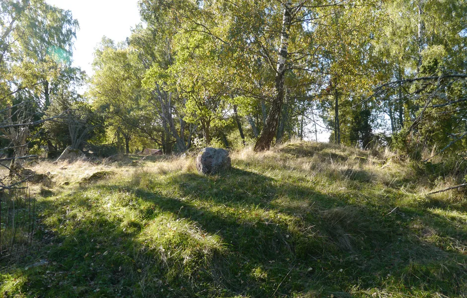 gravfält omringat av träd och buskage