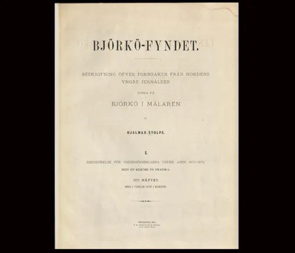 Omslag av arkeologisk rapport