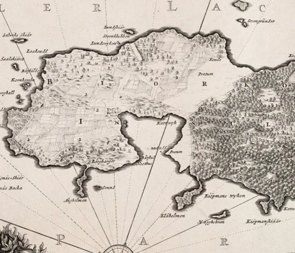 Bild på gammal karta