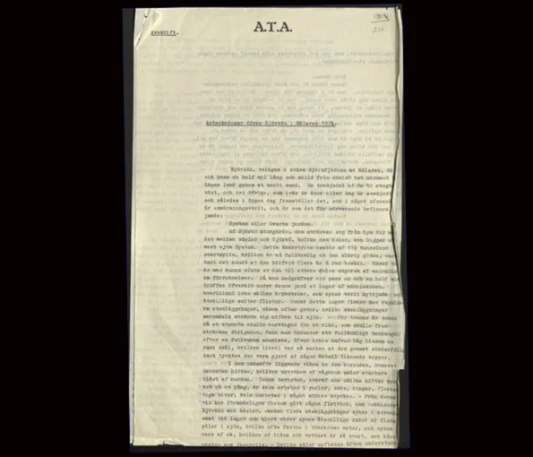 Gammalt dokument med text