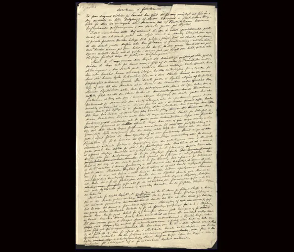 papper med kursiv text