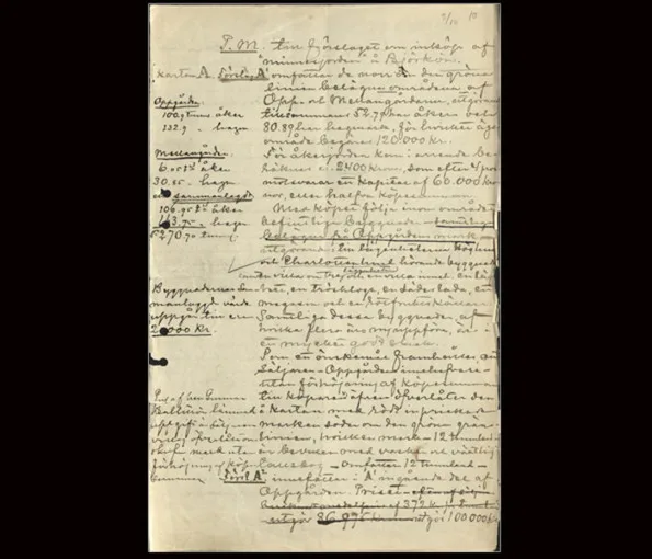 papper med kursiv text