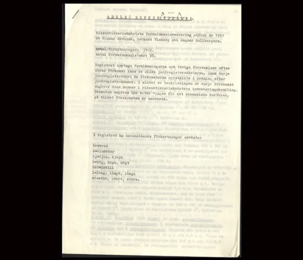 Gammalt dokument med text