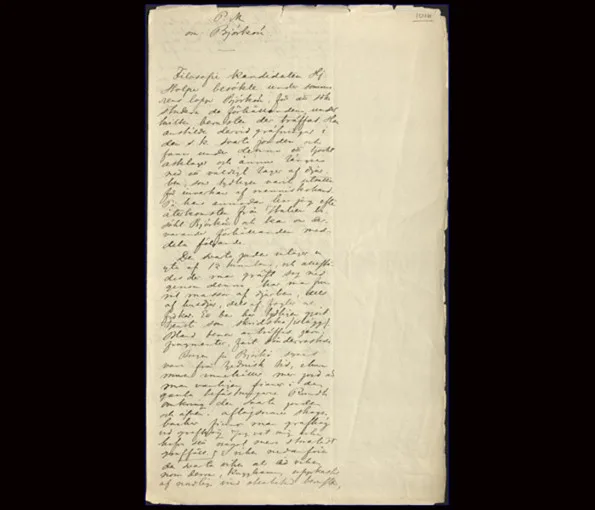 Papper med text i kursiv