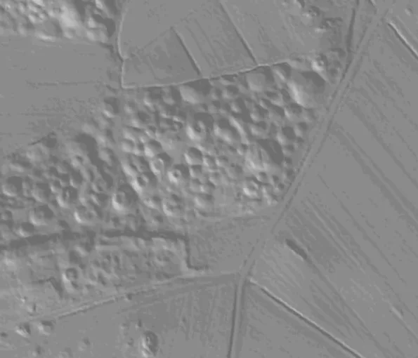 foto av topografisk karta skapad i GIS