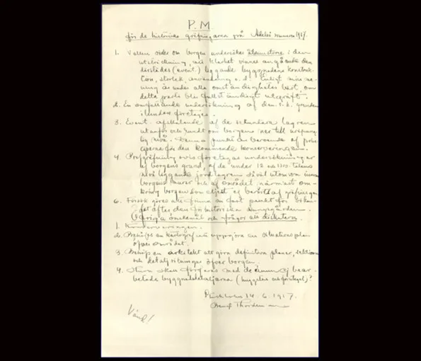 Gammalt dokument med text